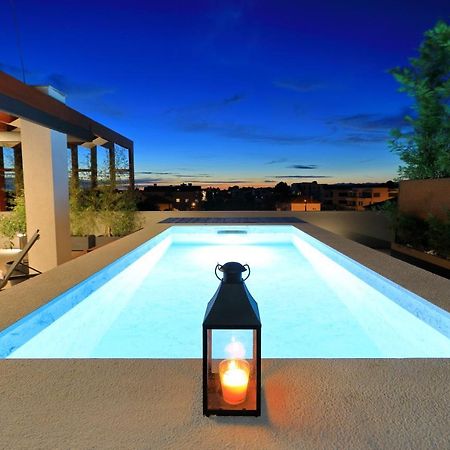 Penthouse Diem - Private Pool With Sea View Zadar Bagian luar foto