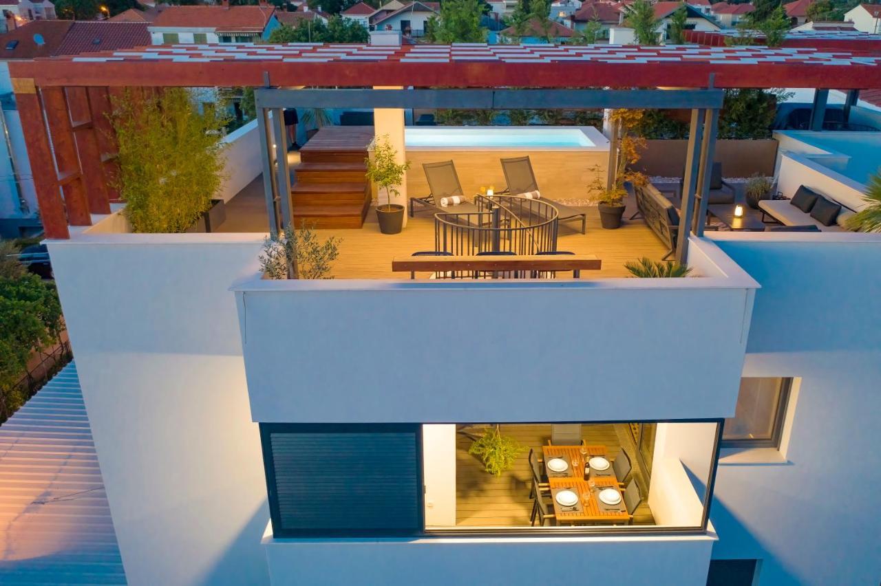 Penthouse Diem - Private Pool With Sea View Zadar Bagian luar foto