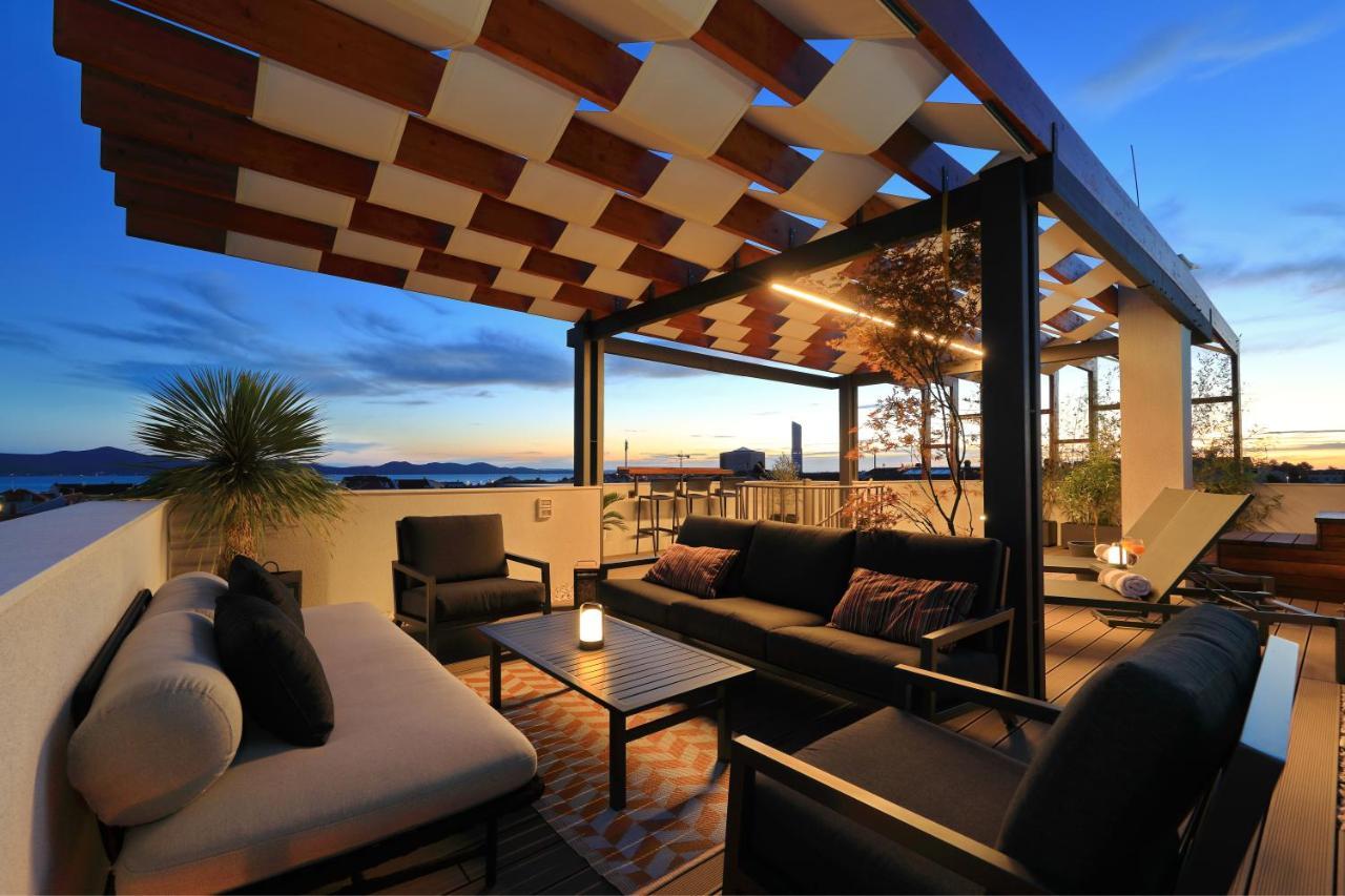 Penthouse Diem - Private Pool With Sea View Zadar Bagian luar foto