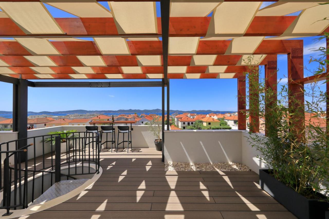 Penthouse Diem - Private Pool With Sea View Zadar Bagian luar foto