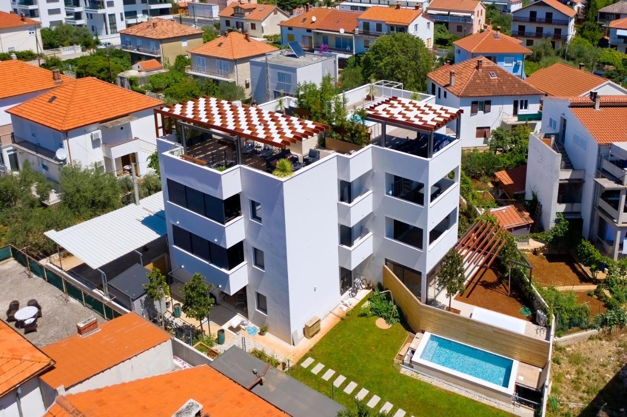 Penthouse Diem - Private Pool With Sea View Zadar Bagian luar foto